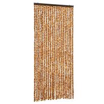 vidaXL Užuolaida nuo vabzdžių, rusva ir balta, 90x220 cm, šenilis