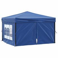 vidaXL Proginė palapinė su šoninėmis sienomis, mėlyna, 3x3m