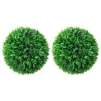 vidaXL Dirbtiniai buksmedžio krūmai, 2vnt., 38cm, rutulio formos