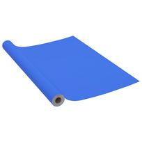 vidaXL Lipni plėvelė baldams, mėlynos spalvos, 500x90cm, PVC, blizgi