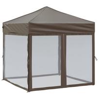 vidaXL Proginė palapinė su šoninėmis sienomis, taupe, 2x2m