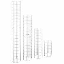 vidaXL Gabionų loveliai, 4vnt., 30x50/100/150/200cm, apskriti, aukšti