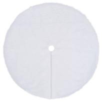 vidaXL Kalėdinės eglutės sijonas, baltas, 90 cm, dirbtinis kailis