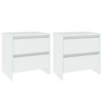 vidaXL Naktinės spintelės, 2vnt., baltos, 45x34,5x44,5cm, mediena