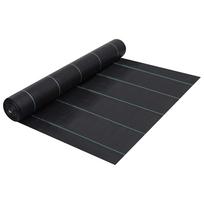 vidaXL Agroplėvelė nuo piktžolių ir šaknų, juoda, 1x25m, PP