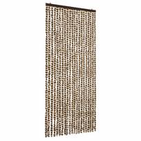 vidaXL Užuolaida nuo vabzdžių, smėlio ir ruda, 90x220cm šenilis