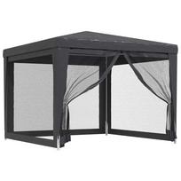 vidaXL Proginė palapinė su 4 sienomis, antracito, 3x3m, HDPE