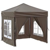 vidaXL Proginė palapinė su šoninėmis sienomis, taupe, 2x2m