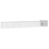 vidaXL Narvas viščiukams, pilkas, 700x91x100cm, galvanizuotas plienas