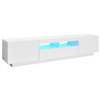 vidaXL Televizoriaus spintelė su LED apšvietimu, balta, 180x35x40cm