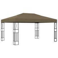 vidaXL Pavėsinė, taupe spalvos, 3x4m, audinys