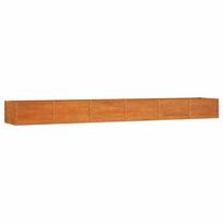 vidaXL Aukštas sodo lovelis, rūdžių, 480x80x45cm, Corten plienas
