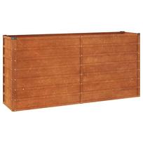 vidaXL Aukštas sodo lovelis, rūdžių, 160x40x77cm, Corten plienas