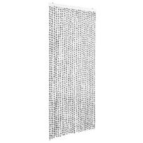 vidaXL Užuolaida nuo vabzdžių, šviesi/tamsi pilka, 100x220cm, šenilis