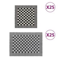 vidaXL Rankšluosčių rinkinys, 50vnt., juodi ir balti, medvilnė
