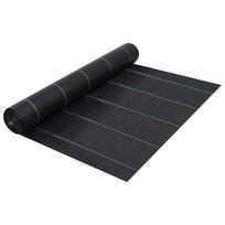 vidaXL Agroplėvelė nuo piktžolių ir šaknų, juoda, 1x50m, PP