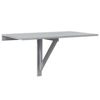 vidaXL Sulankstomas sieninis staliukas, pilkas, 100x60x56cm, mediena