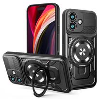 „Defender Armor Mag“ dėklas, skirtas „Apple iPhone 17“ 6,3" juodas