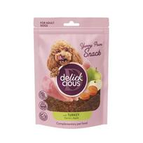 DELICKCIOUS™ oru džiovinti užkandžiai šunims su kalakutiena, morkomis ir obuoliais, 80 g