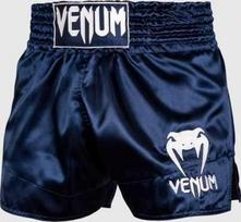 Muay Thai šortai Venum Classic – tamsiai mėlyni/balti