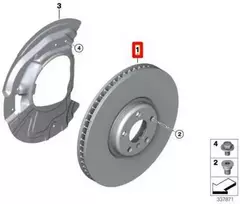 BMW X5 E70 X5 E70 LCI X5 F15 X6 E71 X6 F16 Stabdžių diskas 348x30MM ventiliuojamas