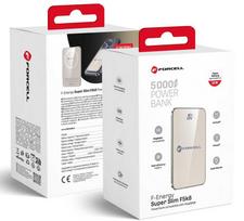 Powerbank suderinamas su MagSafe Forcell F-Energy SuperSlim F5K8 QC4.0 PD3.0 15W 5000 mAh dykumos titano spalvos