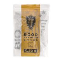 Elite Force ASG Premium Bio Airsoft BB šratai 0,2 g 6 mm, 5000 vnt.