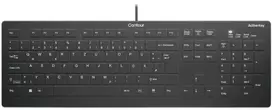 Klaviatūra Contour „Design Active Key AK-C8112-U1-B“, viso dydžio (100 %), laidinis, USB, žirklinio mygtuko jungiklis, baltas