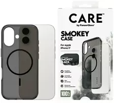 Panzer Glass „CARE by PanzerGlass Flagship Urban Explorer“ dėklas, juodos spalvos, „MagSafe“, skirtas „iPhone 17“, dūmų spalvos