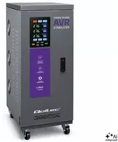 Qoltec Trifazis įtampos stabilizatorius AVR MULTIPROTECTION | 20kVA | Tikslumas ± 3% | Servovariklis 3F | LCD | Expert Line