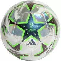 Futbolo kamuolys adidas UCL Training 26/27 League Stage Foil sidabrinė ir-juoda-žalia KE9774 (5)