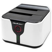 Qoltec 50309 HDD/SSD dokų stotis, 2.5/3.5", SATA III, USB 3.0, 5Gb/s, klonavimas