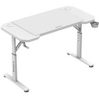 Huzaro HZ-Hero 2.6 White žaidimų stalas, 120x60cm, 56-79cm, 1.5cm, metalinis rėmas, reguliuojamas aukštis, kabelių angos