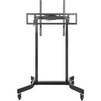Techly ICA-TR68M televizoriaus stovas, 100", 120kg, VESA 200x200-800x600mm, elektrinis aukščio reguliavimas, 4 ratai, juodas
