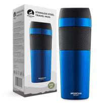 Termo puodelis termosas Mountain Goat TRAVEL 450 ml mėlynas - kelioninis puodelis kavai, arbatai, puodelis į automobilį, uniwersalny