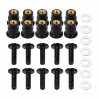 Motociklo stiklo tvirtinimo varžtai M5x18 mm, 10 vnt.