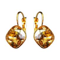 Auskarai moterims DiamondSky „Glare IV (Golden Shadow)“ su Swarovski kristalais