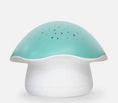 Naktinė šviesos lempa projektorius Pabobo Mushroom žvaigždžių projektorius muzikinis, veikiantis su baterijomis, mėlynas