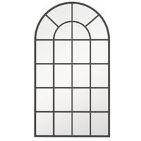 Sieninis veidrodis 110x62 cm, metalinis rėmas, juodas