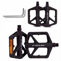 Dviračio pedalai BLACK, platforminiai, kompozitiniai, 275g, MTB