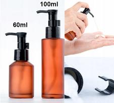 Stiklinis buteliukas su prailginta pompa 100 ml