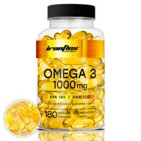 Maisto papildas Omega 3 1000mg IronFlex, 180 kapsulių, EPA + DHA žuvų taukai