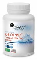 Kriliaus aliejus Aliness NKO Omega 3 su astaksantinu 500 mg 60 kapsulių