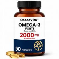 Maisto papildas Omega 3 FORTE 2000 mg, EPA 1000 mg, DHA 500 mg, OsseaVita, 90 kapsulių