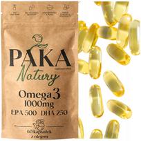 Omega 3 1000mg EPA 500 DHA 250 su vitaminu E, riebalų rūgštys širdžiai