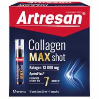Kollagenas Artresan Collagen Max Shot 13000 mg, 15 vnt. (kapsulės + shotai)