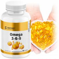 Maisto papildas OMEGA 3-6-9, 90 kapsulių, EPA DHA žuvų taukai INSPORT
