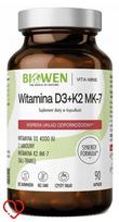 Vitaminų D3 4000 + K2 100 MK7, 90 kapsulių, Biowen