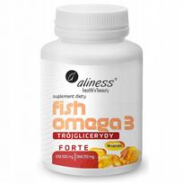 Maisto papildas Omega 3 FORTE Triglycerides 500mg EPA 250mg DHA ALINESS, 90 kapsulių