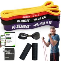 Gumyčių rinkinys mankštai POWER BAND, 4 vnt., KUDDA